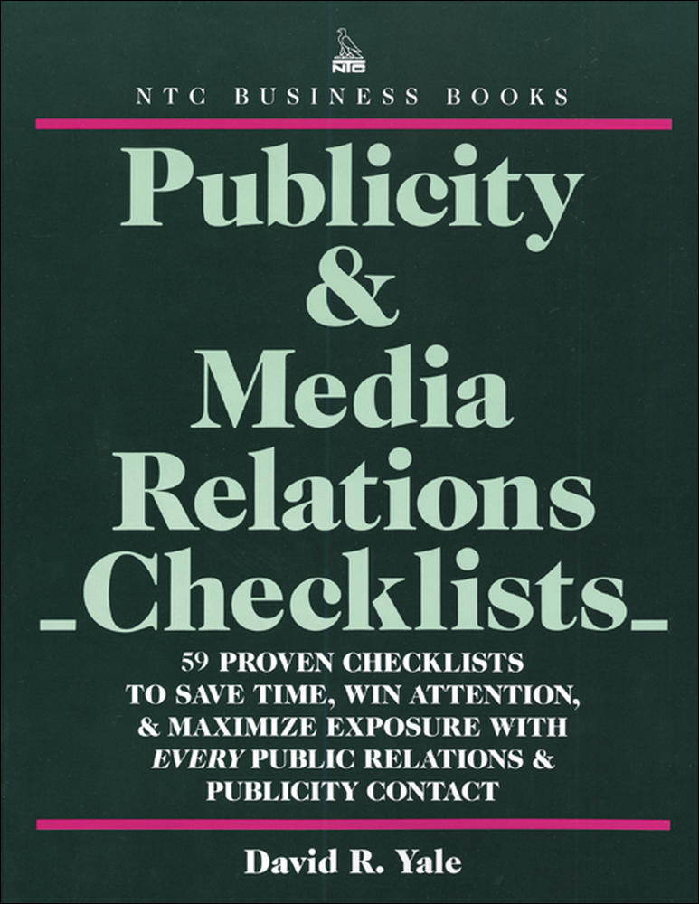 Publicity & Media Relations Checklists | Zookal Textbooks | Zookal Textbooks