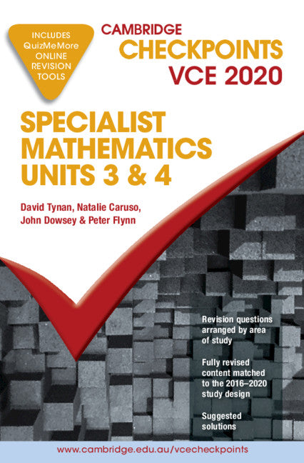 Cambridge Checkpoints VCE Specialist Mathematics Units 3&4 2020 | Zookal Textbooks | Zookal Textbooks