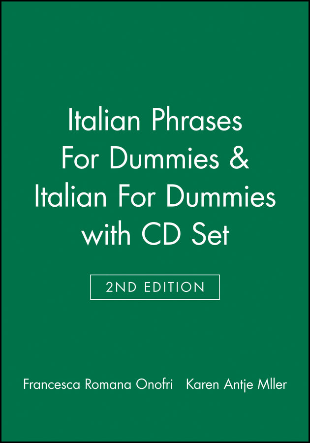 Italian Phrases For Dummies & Italian For Dummies, 2nd Edition with CD Set | Zookal Textbooks | Zookal Textbooks