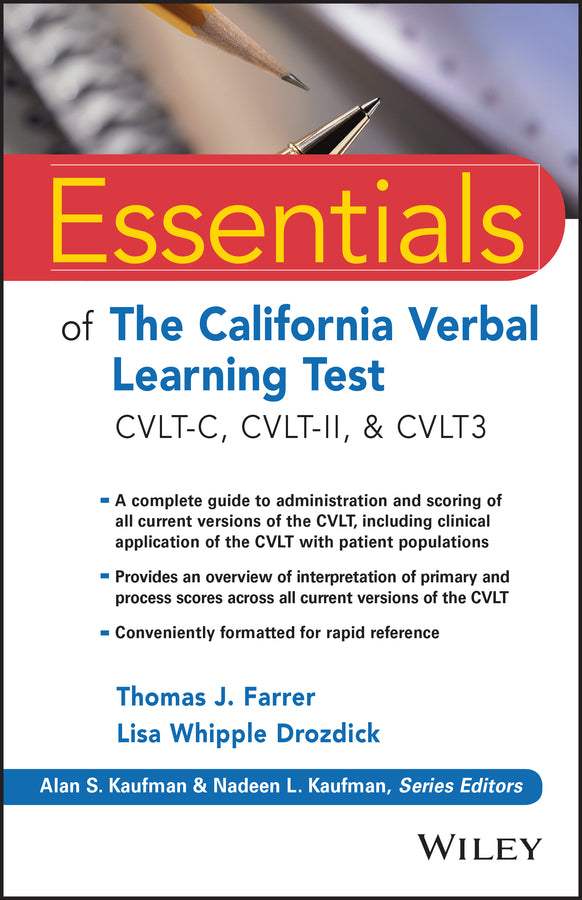 Essentials of the California Verbal Learning Test | Zookal Textbooks | Zookal Textbooks