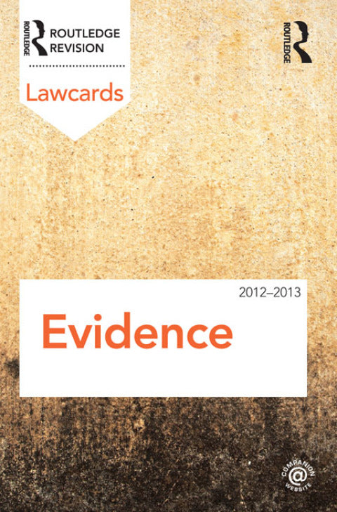 Evidence Lawcards 2012-2013 | Zookal Textbooks | Zookal Textbooks