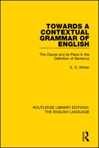 Towards a Contextual Grammar of English | Zookal Textbooks | Zookal Textbooks