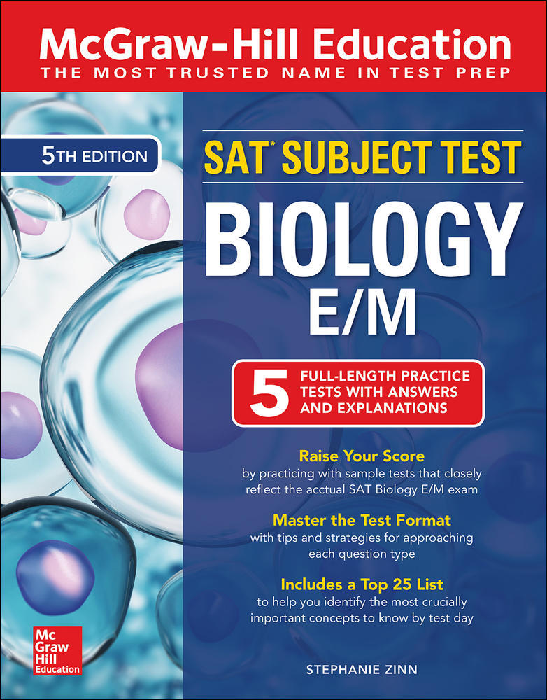McGraw-Hill Education SAT Subject Test Biology E/M, Fifth Edition | Zookal Textbooks | Zookal Textbooks