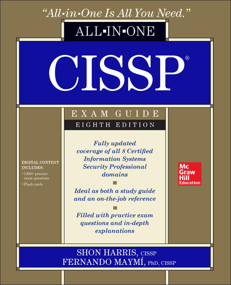 CISSP All-in-One Exam Guide, Eighth Edition | Zookal Textbooks | Zookal Textbooks