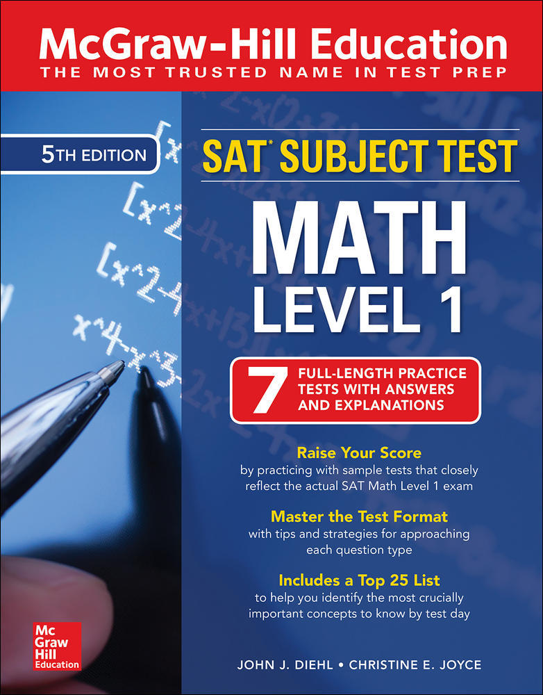 McGraw-Hill Education SAT Subject Test Math Level 1, Fifth Edition | Zookal Textbooks | Zookal Textbooks