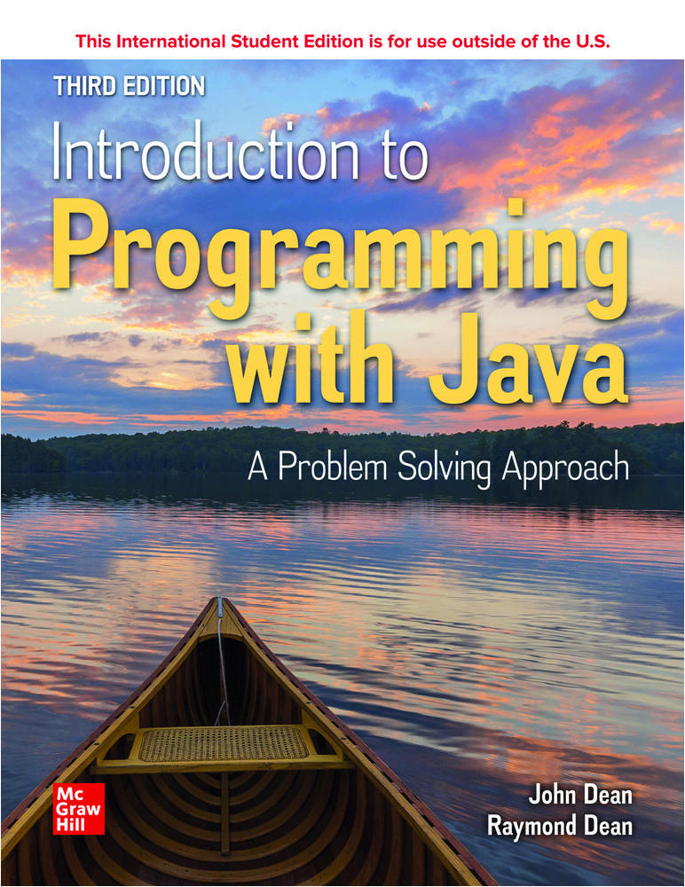 ISE Introduction to Programming with Java: A Problem Solving Approach | Zookal Textbooks | Zookal Textbooks