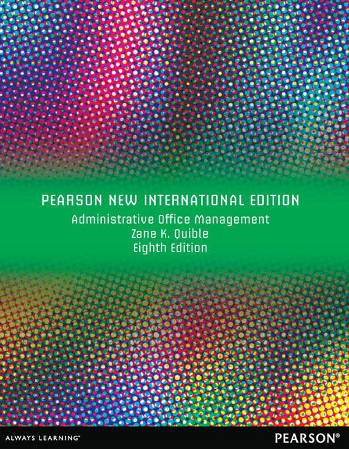 Administrative Office Management, Pearson New International Edition | Zookal Textbooks | Zookal Textbooks