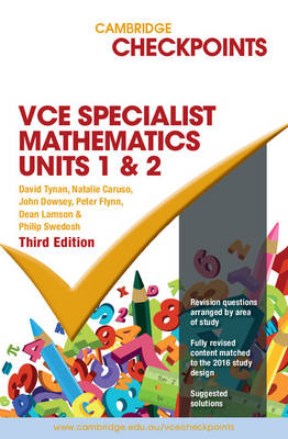 Cambridge Checkpoints VCE Specialist Maths Units 1 and 2 | Zookal Textbooks | Zookal Textbooks