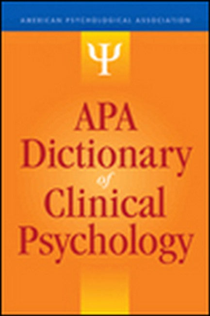 APA Dictionary of Clinical Psychology | Zookal Textbooks | Zookal Textbooks