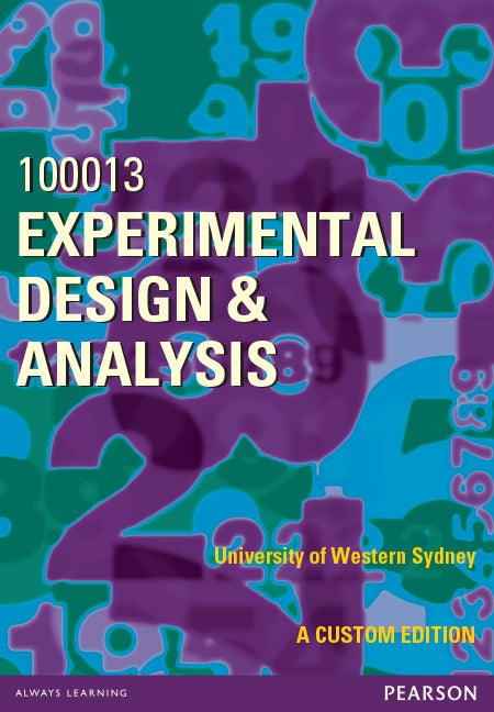 Experimental Design & Analysis 100013 (Custom Edition) | Zookal Textbooks | Zookal Textbooks