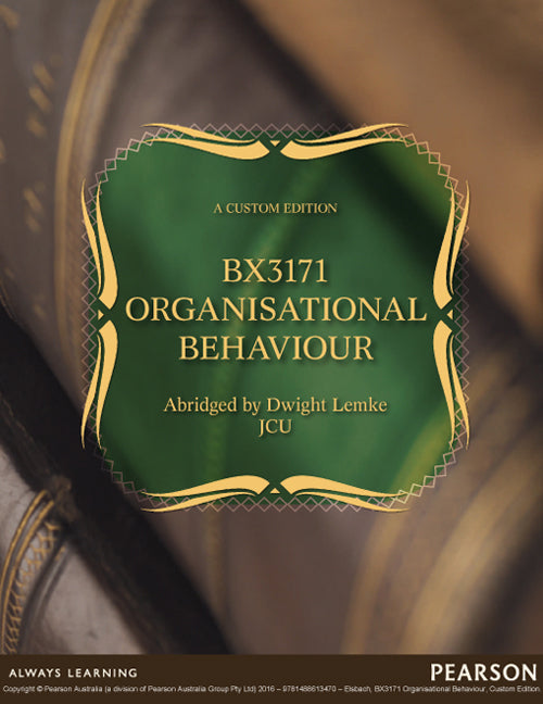 Organizational Behaviour BX3171 (Custom Edition) | Zookal Textbooks | Zookal Textbooks