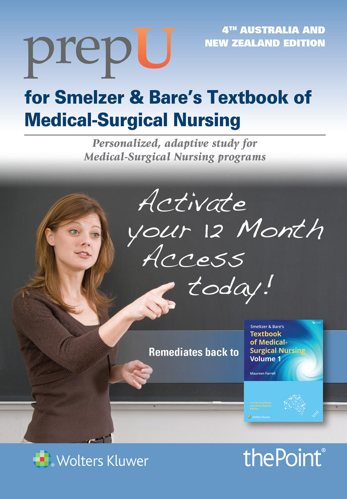 PrepU for Farrell's Smeltzer & Bare's Textbook of                Medical-Surgical Nursing | Zookal Textbooks | Zookal Textbooks