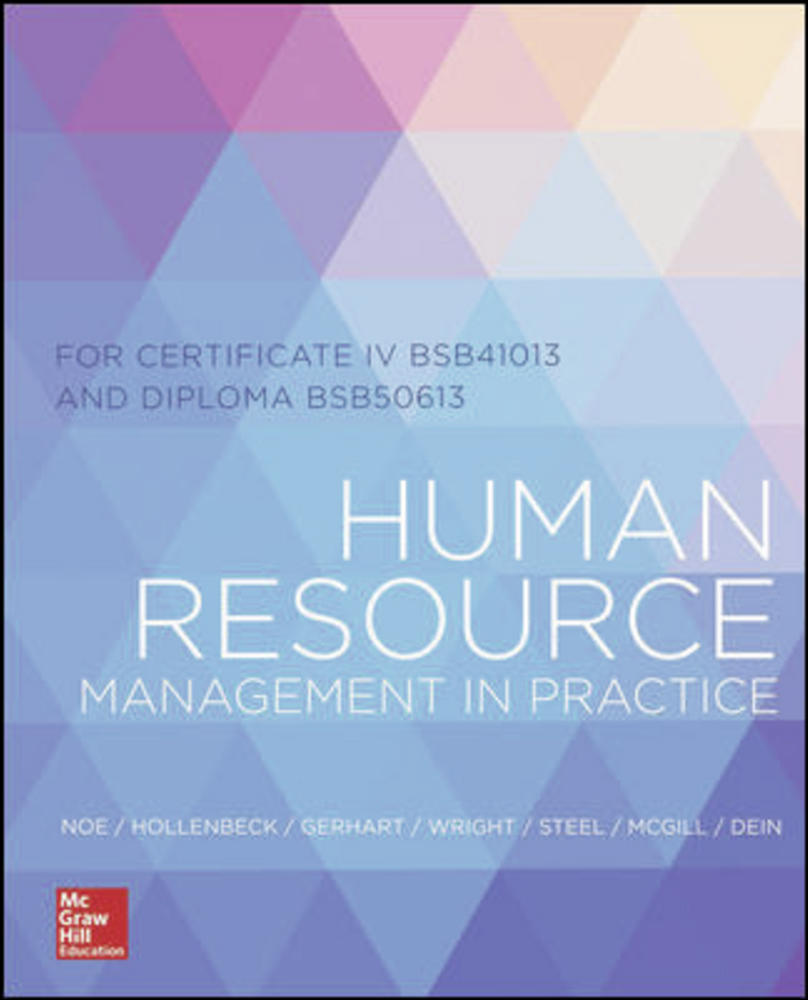 Human Resources Management in Practice for Certificate IV and Diploma | Zookal Textbooks | Zookal Textbooks