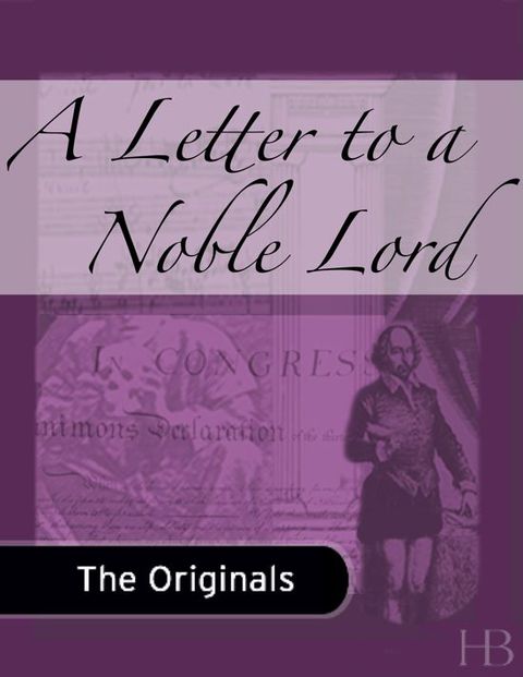 A Letter to a Noble Lord | Zookal Textbooks | Zookal Textbooks