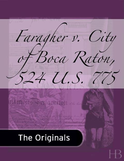 Faragher v. City of Boca Raton, 524 U.S. 775 | Zookal Textbooks | Zookal Textbooks